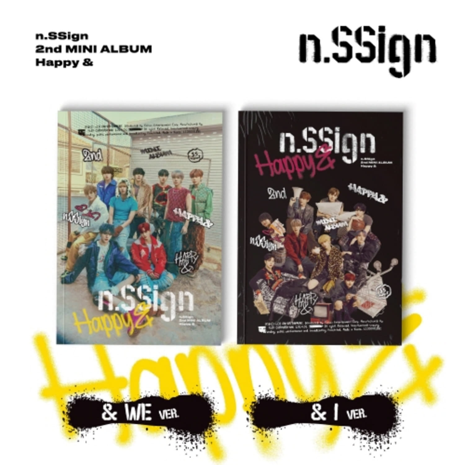 n.SSign (엔싸인) - 2nd MINI ALBUM [Happy &amp;] (&amp; WE / &amp; I ver.) (2종 중 1종 랜덤)